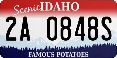 ID license plate 2A0848S