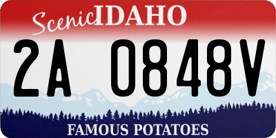 ID license plate 2A0848V
