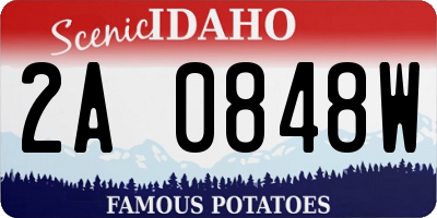 ID license plate 2A0848W