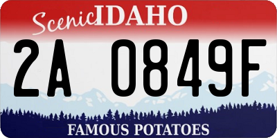 ID license plate 2A0849F