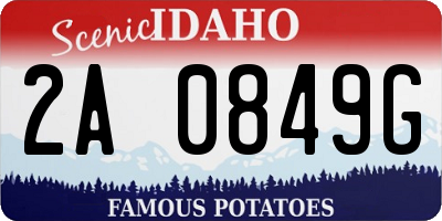 ID license plate 2A0849G