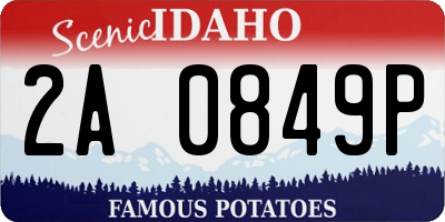 ID license plate 2A0849P