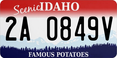 ID license plate 2A0849V