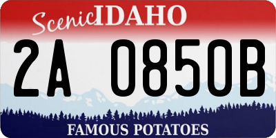 ID license plate 2A0850B