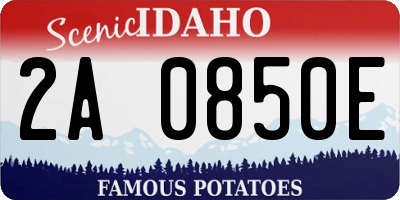 ID license plate 2A0850E