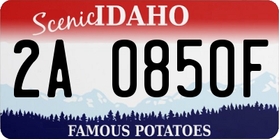 ID license plate 2A0850F