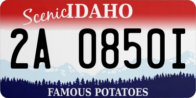 ID license plate 2A0850I