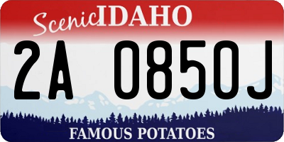 ID license plate 2A0850J