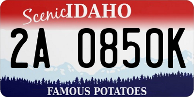 ID license plate 2A0850K