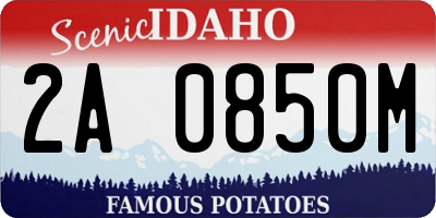 ID license plate 2A0850M