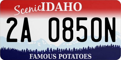 ID license plate 2A0850N