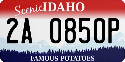 ID license plate 2A0850P