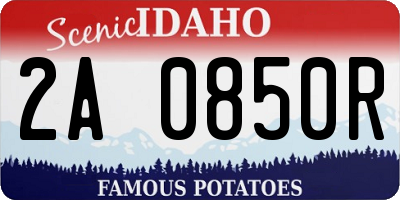 ID license plate 2A0850R