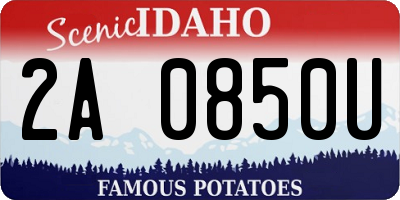 ID license plate 2A0850U