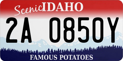 ID license plate 2A0850Y