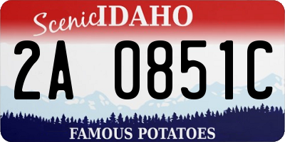ID license plate 2A0851C