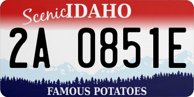 ID license plate 2A0851E