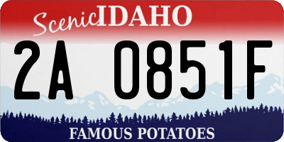 ID license plate 2A0851F