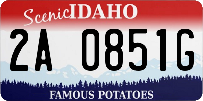 ID license plate 2A0851G