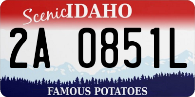 ID license plate 2A0851L