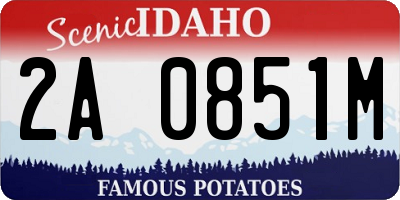 ID license plate 2A0851M