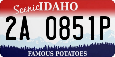 ID license plate 2A0851P