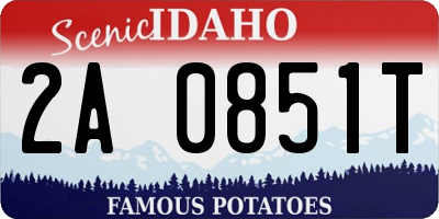 ID license plate 2A0851T