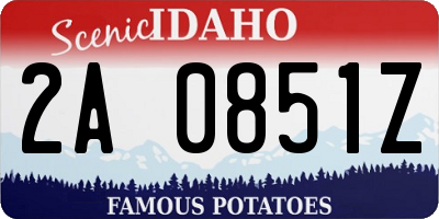 ID license plate 2A0851Z