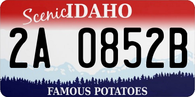 ID license plate 2A0852B