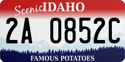 ID license plate 2A0852C