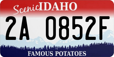 ID license plate 2A0852F