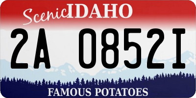 ID license plate 2A0852I
