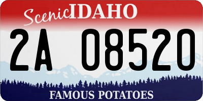 ID license plate 2A0852O