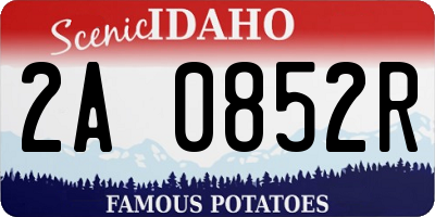 ID license plate 2A0852R