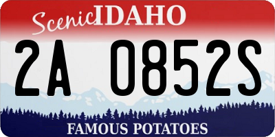 ID license plate 2A0852S
