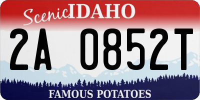 ID license plate 2A0852T