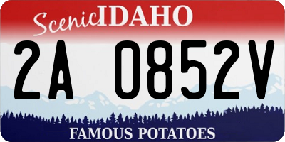 ID license plate 2A0852V