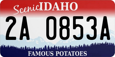 ID license plate 2A0853A
