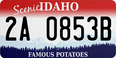 ID license plate 2A0853B