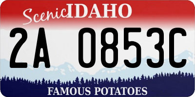 ID license plate 2A0853C