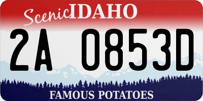 ID license plate 2A0853D