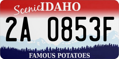 ID license plate 2A0853F