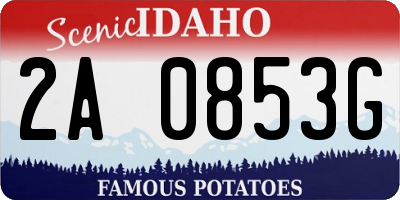 ID license plate 2A0853G