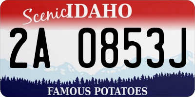 ID license plate 2A0853J