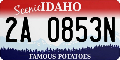 ID license plate 2A0853N