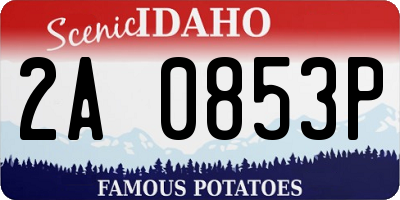 ID license plate 2A0853P