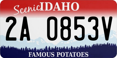 ID license plate 2A0853V