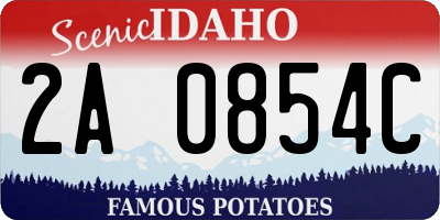 ID license plate 2A0854C