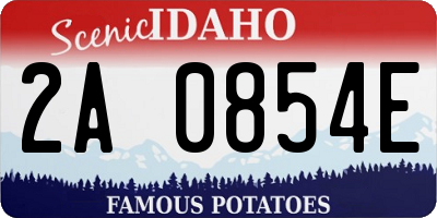 ID license plate 2A0854E