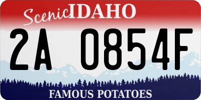 ID license plate 2A0854F